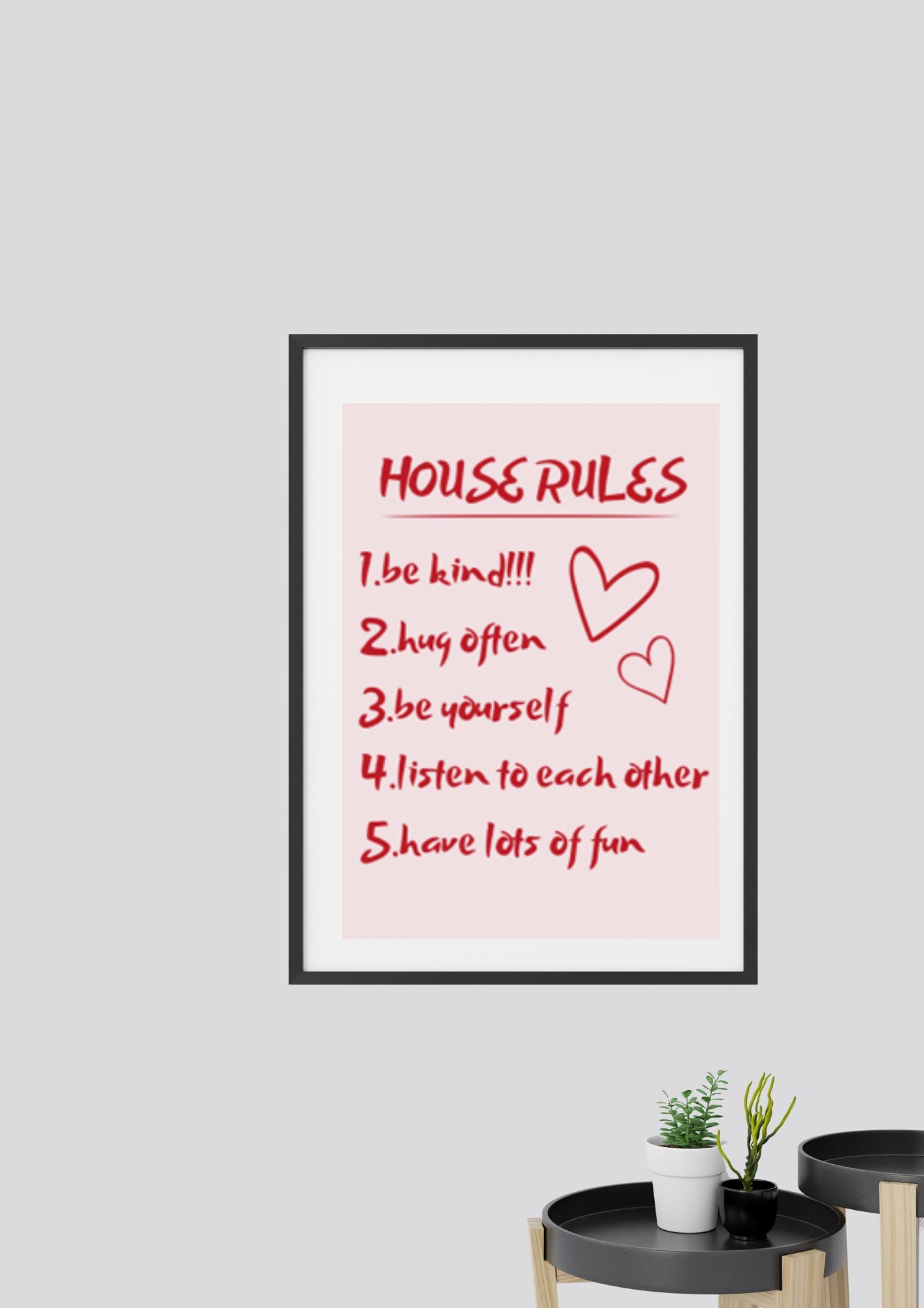 House rules wall poster