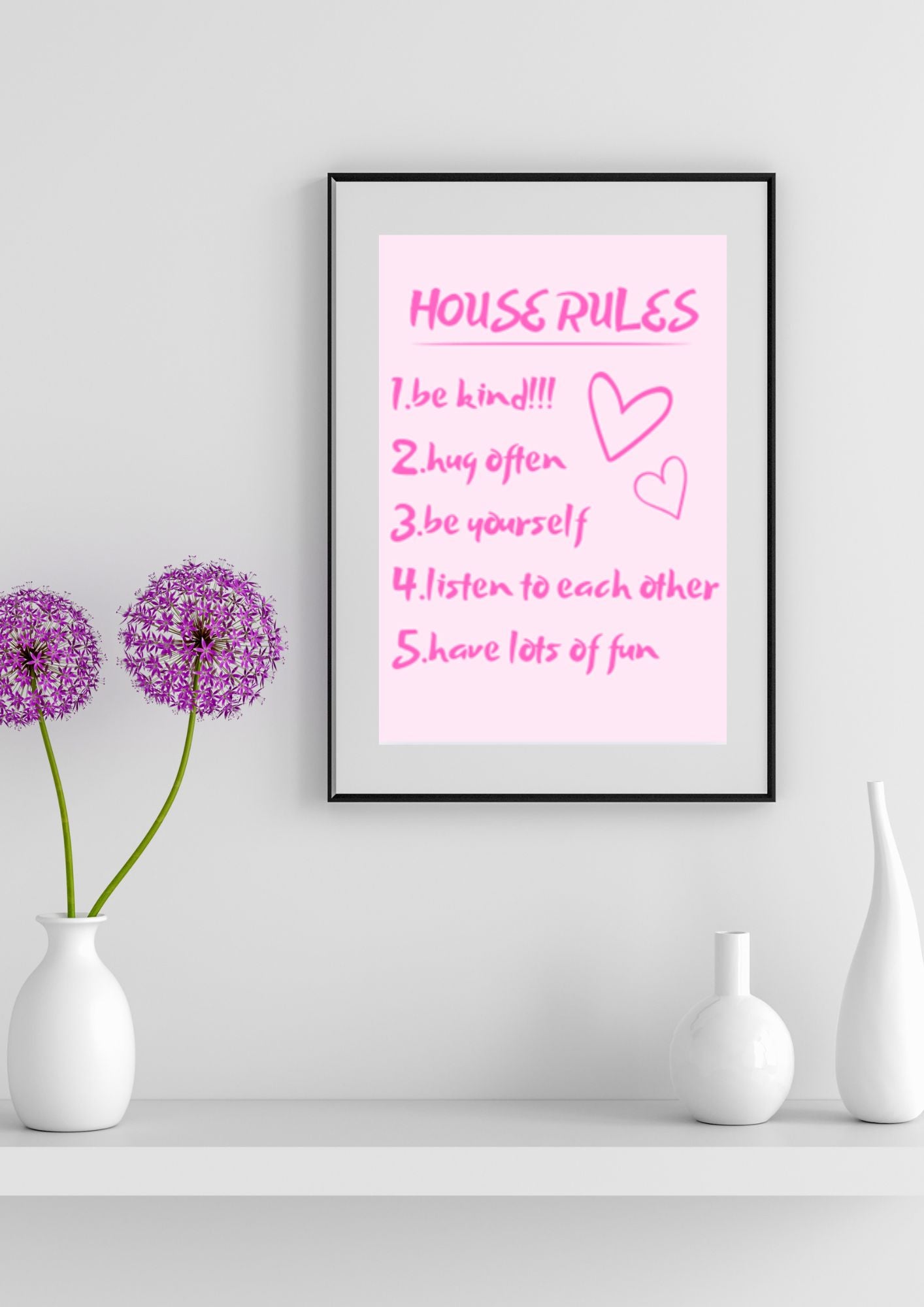 House rules wall poster