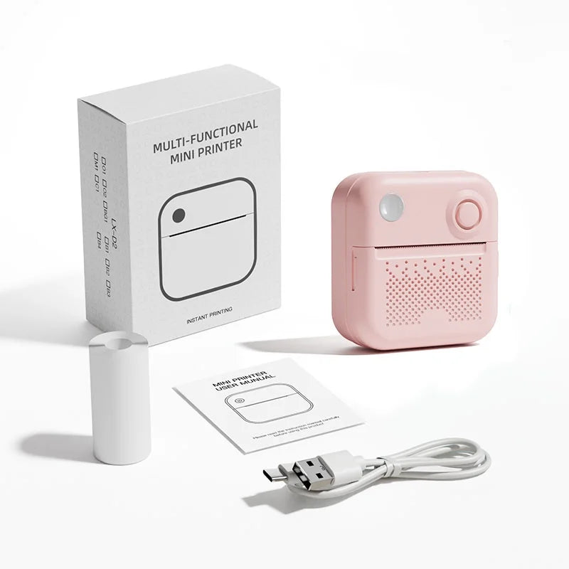 D3 Portable Thermal Printer for Stickers and Labels - Compact Mini Printer for Photo and Error Printing
