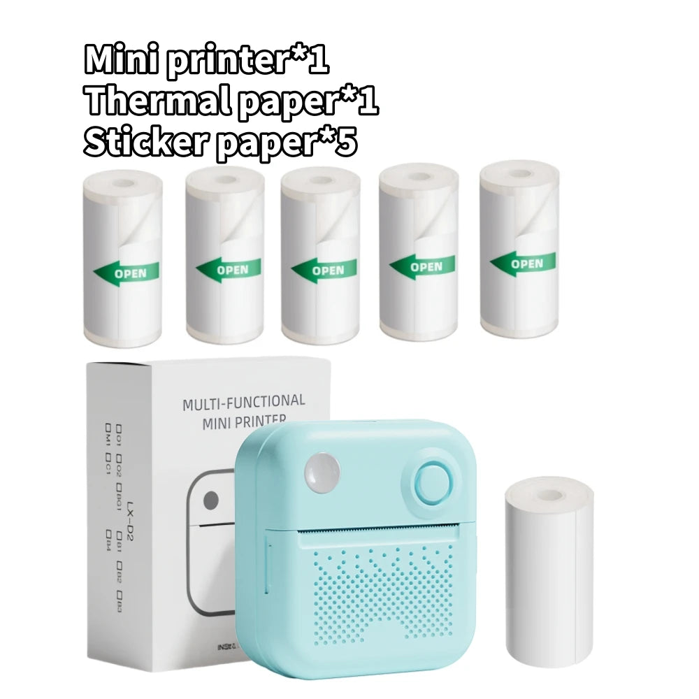 D3 Portable Thermal Printer for Stickers and Labels - Compact Mini Printer for Photo and Error Printing