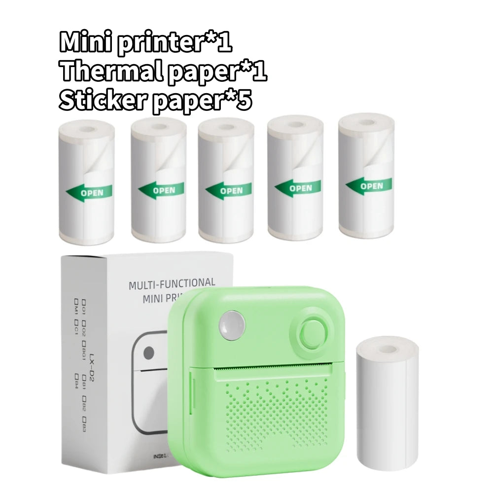 D3 Portable Thermal Printer for Stickers and Labels - Compact Mini Printer for Photo and Error Printing