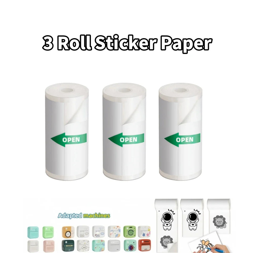 D3 Portable Thermal Printer for Stickers and Labels - Compact Mini Printer for Photo and Error Printing