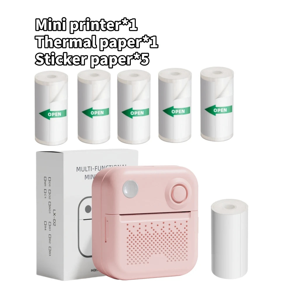 D3 Portable Thermal Printer for Stickers and Labels - Compact Mini Printer for Photo and Error Printing