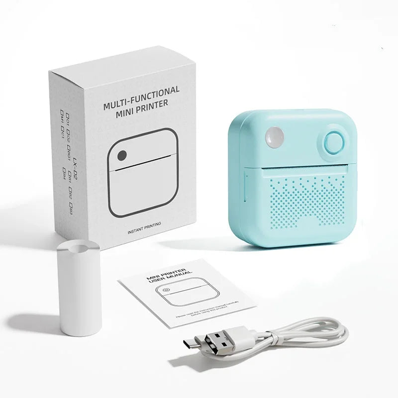 D3 Portable Thermal Printer for Stickers and Labels - Compact Mini Printer for Photo and Error Printing