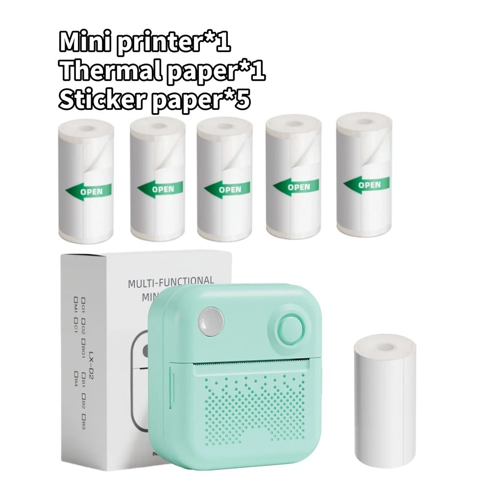 D3 Portable Thermal Printer for Stickers and Labels - Compact Mini Printer for Photo and Error Printing