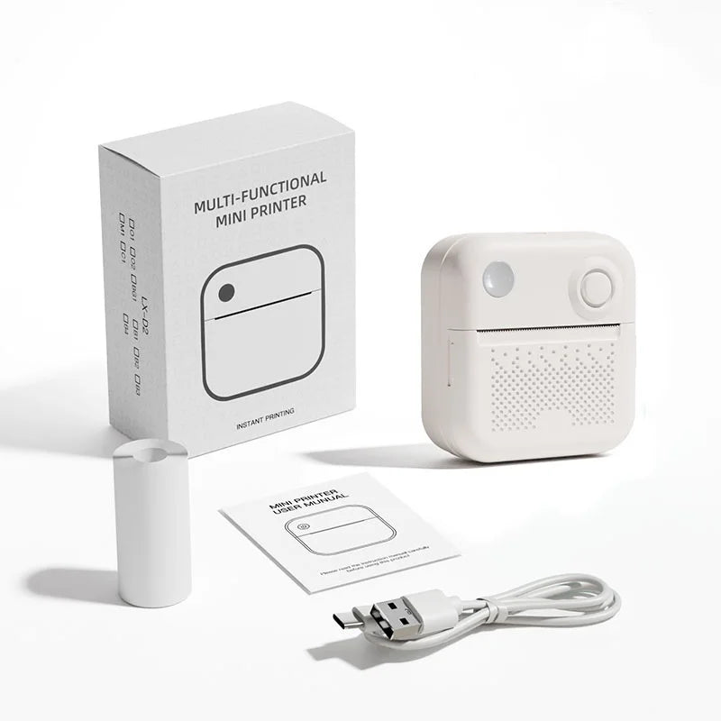 D3 Portable Thermal Printer for Stickers and Labels - Compact Mini Printer for Photo and Error Printing