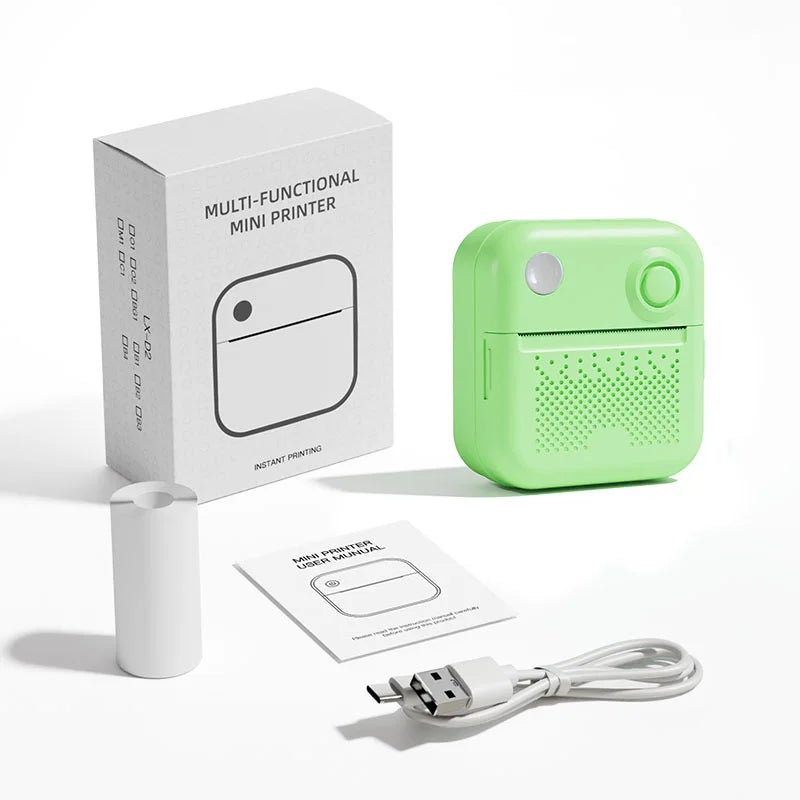 D3 Portable Thermal Printer for Stickers and Labels - Compact Mini Printer for Photo and Error Printing